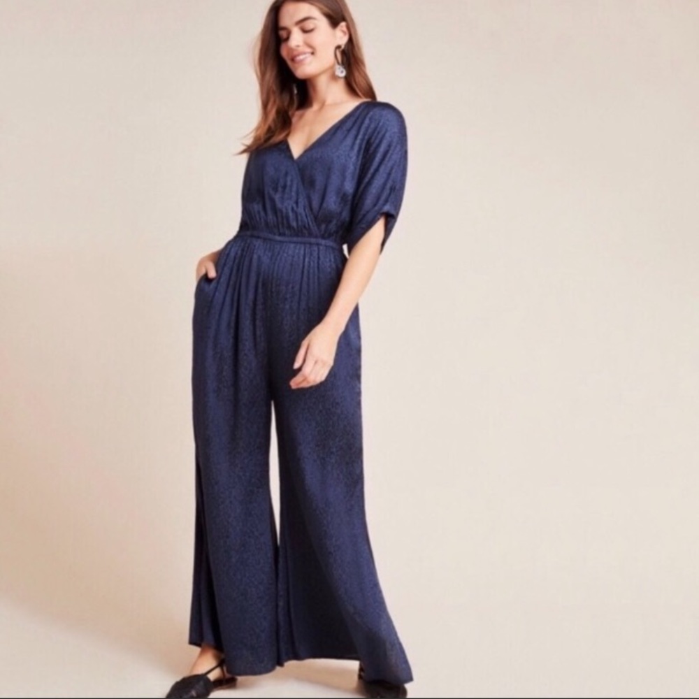 Anthropologie Maeve wide leg jumpsuit